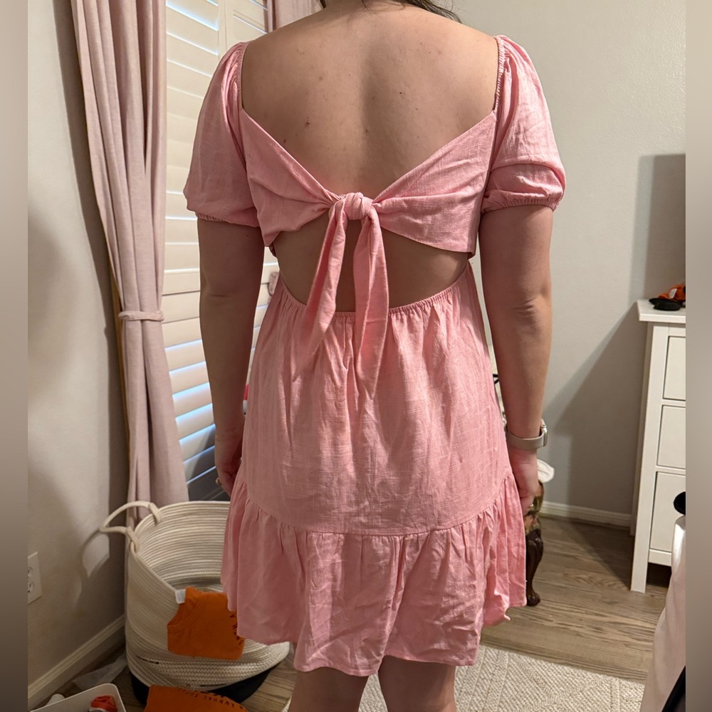 Pink babydoll dress